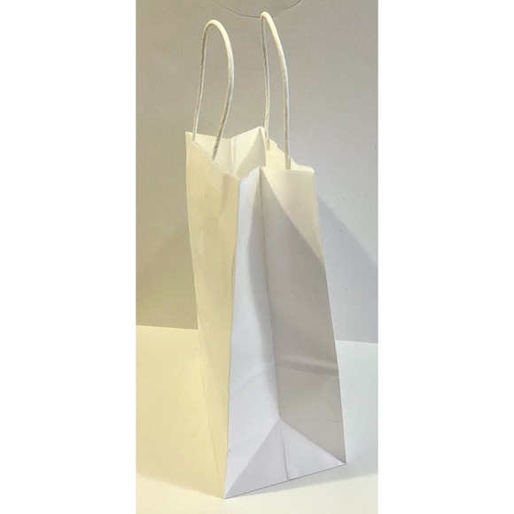 BagDream Paper Gift Bags with Handles ~ 8x4.25x10.5 ~ White ~ 18 Count - Picture 7 of 12